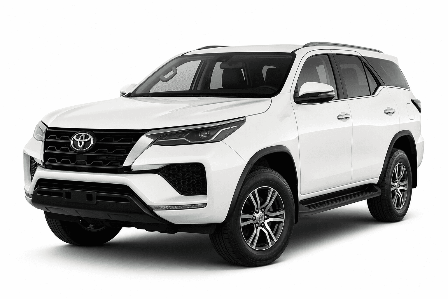 White Toyota Fortuner SUV