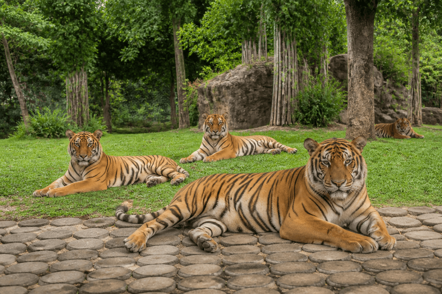 Tigers at Mae Rim Tiger Kingdom